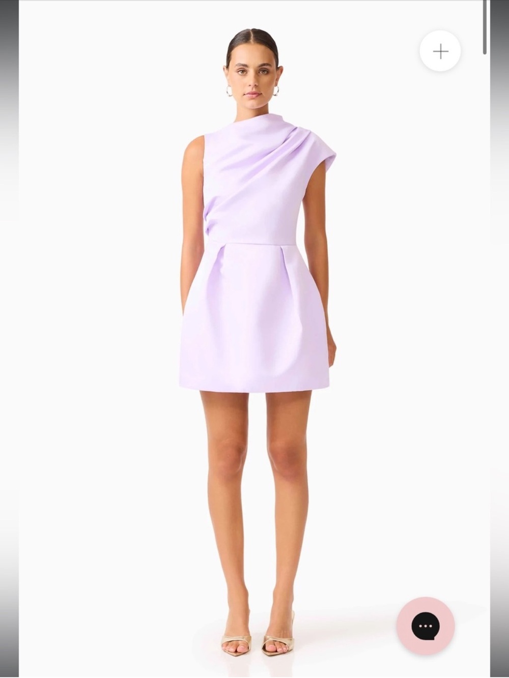 elliatt marissa purple satin asymmetrical tulip mini dress size medium NEW